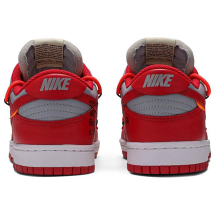 Nike Mens Off-White x Dunk Low Sneakers - 'University Red'