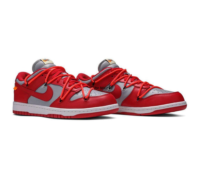 Nike Mens Off-White x Dunk Low Sneakers - 'University Red'