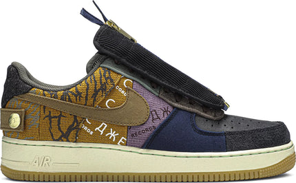 Nike Mens Travis Scott x Air Force 1 Low Sneakers - 'Cactus Jack'