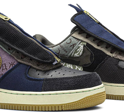 Nike Mens Travis Scott x Air Force 1 Low Sneakers - 'Cactus Jack'