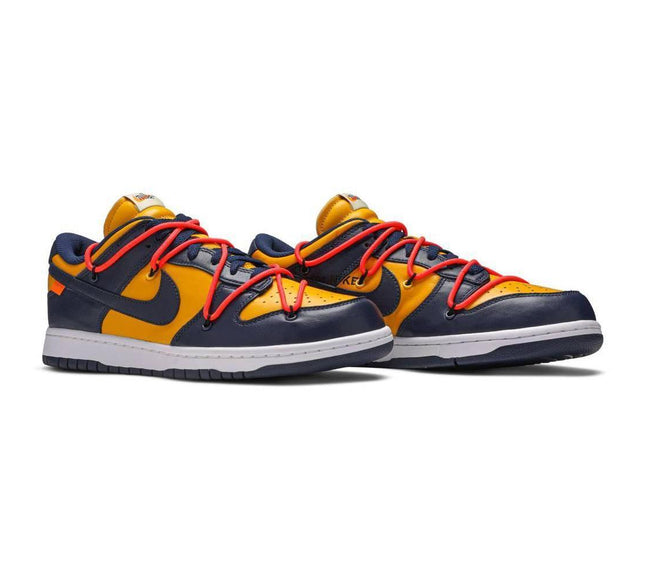 Nike Mens Off-White x Dunk Low Sneakers - 'University Gold'