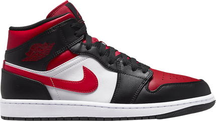Nike Mens Air Jordan 1 Mid Sneakers - 'Bred Toe'