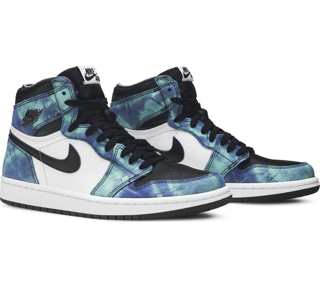 Nike Womens Air Jordan 1 Retro High OG Sneakers - 'Tie-Dye'