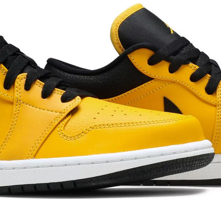 Nike Mens Air Jordan 1 Low Sneakers - 'University Gold Black'
