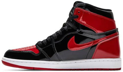 Nike Mens Air Jordan 1 Retro High OG Sneakers - 'Patent Bred'