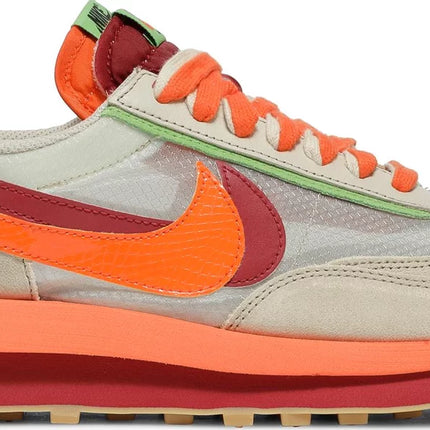 Nike Mens Sacai x Clot x LDWaffle Sneakers - 'Net Orange Blaze'