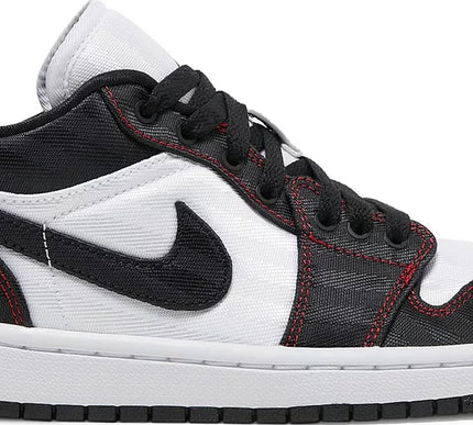 Nike Womens Air Jordan 1 Low SE Utility Sneakers - 'White Black Red'