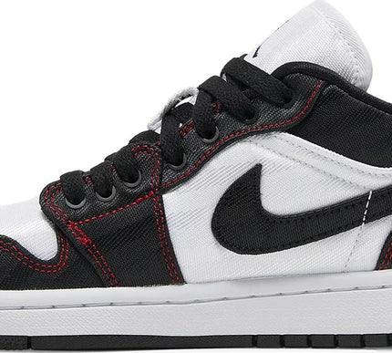 Nike Womens Air Jordan 1 Low SE Utility Sneakers - 'White Black Red'
