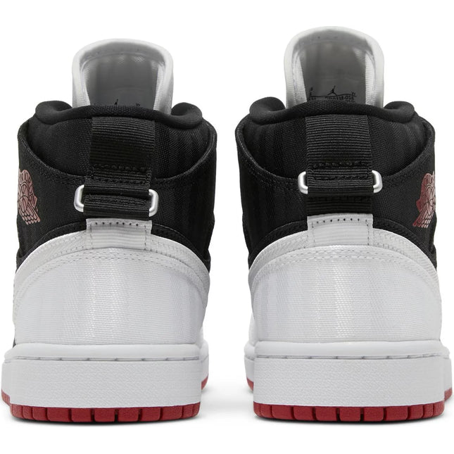 Wmns Air Jordan 1 Mid SE Utility 'White Black Gym Red'