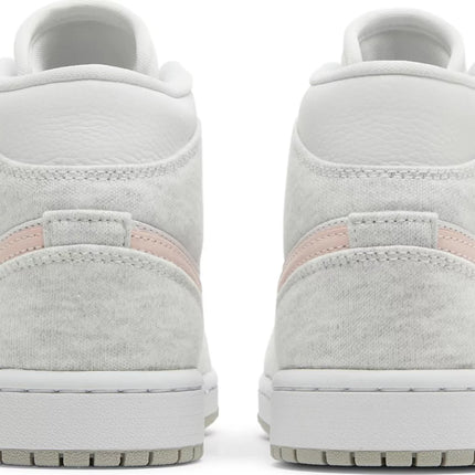 Nike Womens Air Jordan 1 Mid SE Sneakers - 'White Light Iron Ore'