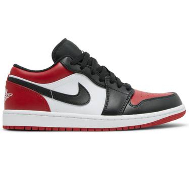 Nike Mens Air Jordan 1 Low Sneakers - 'Bred Toe'