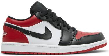 Nike Mens Air Jordan 1 Low Sneakers - 'Bred Toe'
