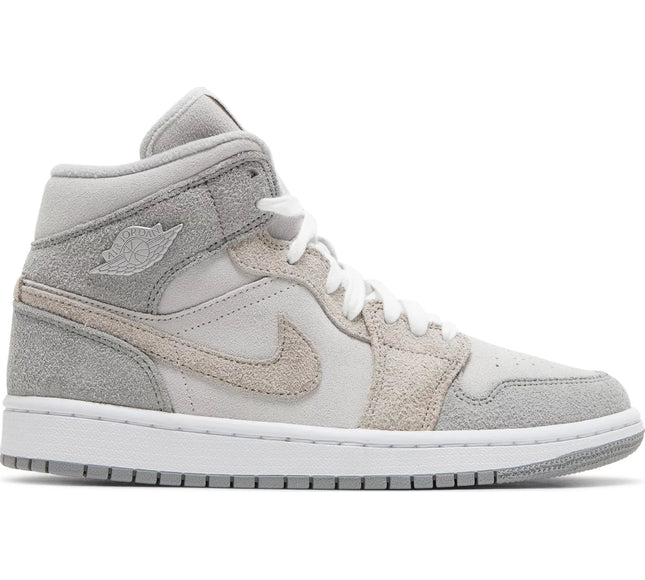 Nike Womens Air Jordan 1 Mid SE Sneakers - 'Particle Grey'