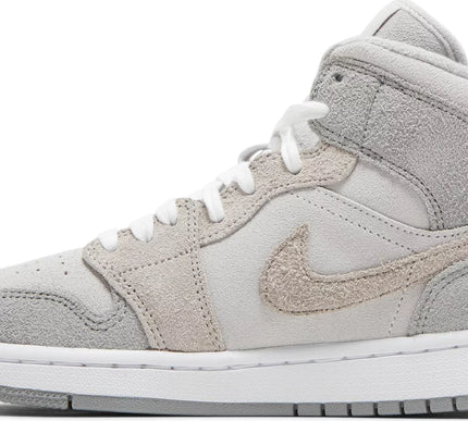 Nike Womens Air Jordan 1 Mid SE Sneakers - 'Particle Grey'