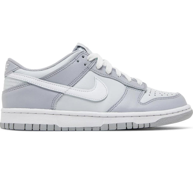 Nike Grade School Womens Dunk Low Sneakers - 'Pure Platinum Wolf Grey'