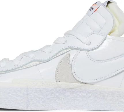 Nike Mens Sacai x Blazer Low Sneakers - 'White Patent'