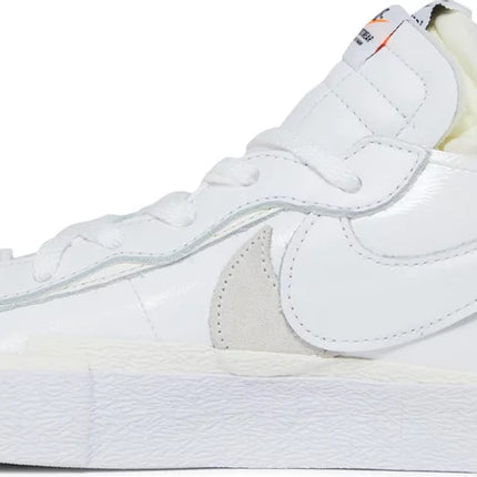 Nike Mens Sacai x Blazer Low Sneakers - 'White Patent'