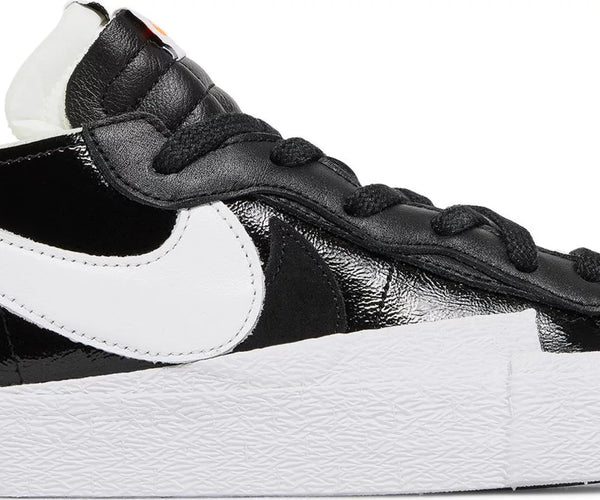Nike Mens Sacai x Blazer Low Sneakers Black Patent SOLESTREET