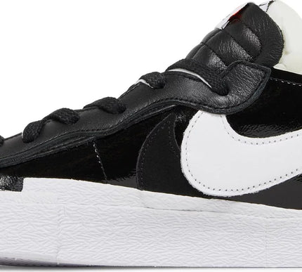Nike Mens Sacai x Blazer Low Sneakers - 'Black Patent'