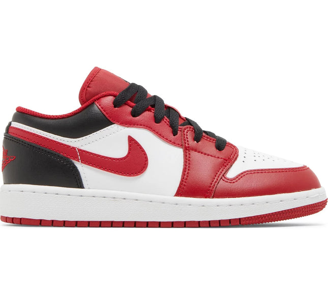 Nike Grade School Womens Air Jordan 1 Low Sneakers - 'Reverse Black Toe'