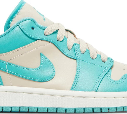 Nike Womens Air Jordan 1 Low Sneakers - 'Tropical Teal Sandy Beige'