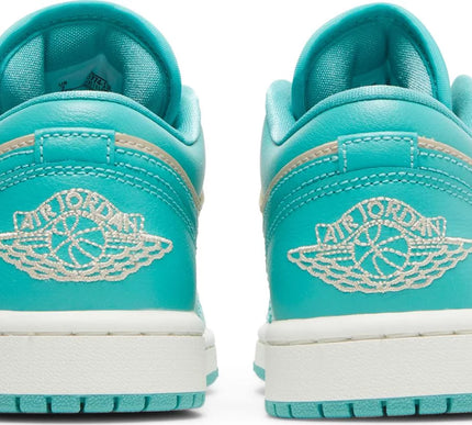 Nike Womens Air Jordan 1 Low Sneakers - 'Tropical Teal Sandy Beige'