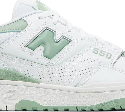 New Balance Mens 550 Shoes - 'White Mint Green'
