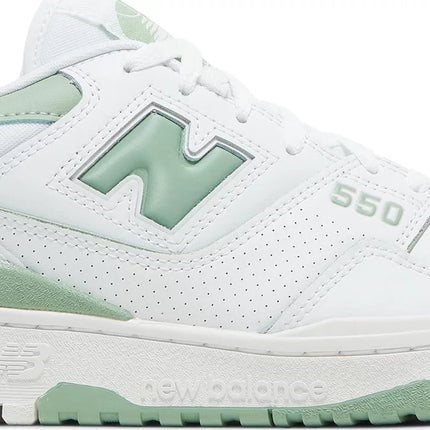 New Balance Mens 550 Shoes - 'White Mint Green'