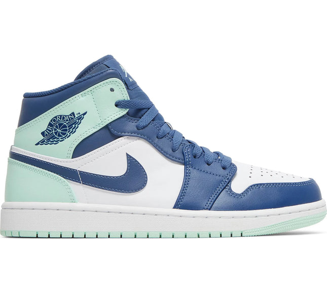Nike Mens Air Jordan 1 Mid Sneakers - 'Blue Mint'