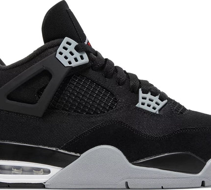 Nike Mens Air Jordan 4 Retro SE Sneakers - 'Black Canvas'
