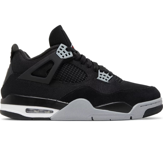 Nike Mens Air Jordan 4 Retro SE Sneakers - 'Black Canvas'