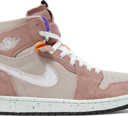 Nike Mens Air Jordan 1 High Zoom Comfort Sneakers - 'Fossil Stone'
