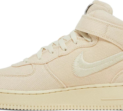 Nike Mens Stussy x Air Force 1 Mid Sneakers - 'Fossil'