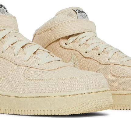 Nike Mens Stussy x Air Force 1 Mid Sneakers - 'Fossil'