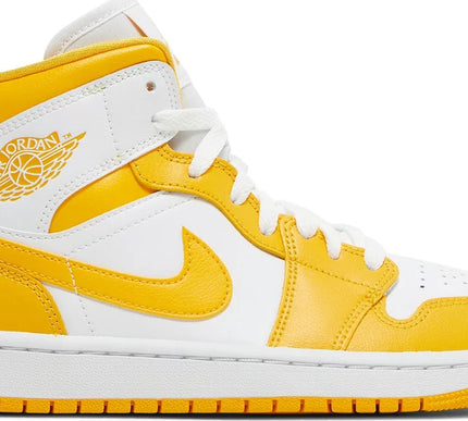 Nike Womens Air Jordan 1 Mid Sneakers - 'University Gold'