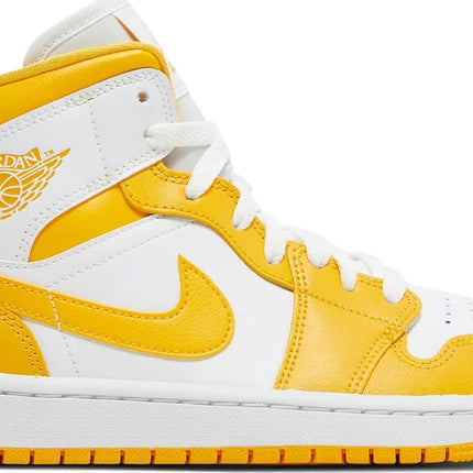 Nike Womens Air Jordan 1 Mid Sneakers - 'University Gold'
