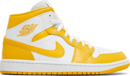 Nike Womens Air Jordan 1 Mid Sneakers - 'University Gold'