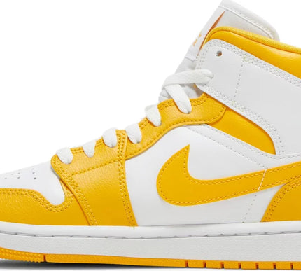 Nike Womens Air Jordan 1 Mid Sneakers - 'University Gold'