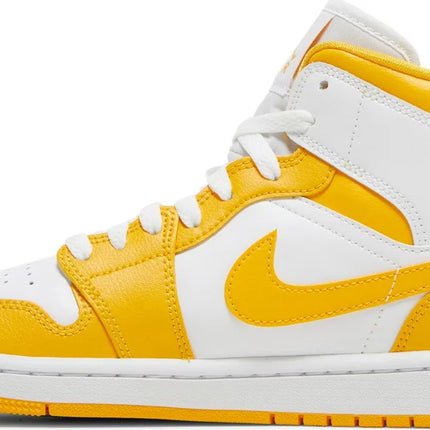Nike Womens Air Jordan 1 Mid Sneakers - 'University Gold'