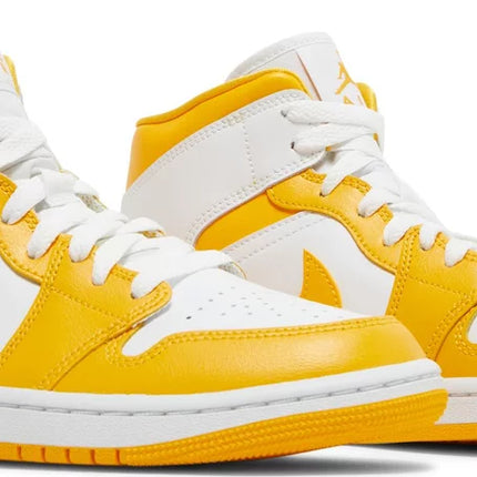 Nike Womens Air Jordan 1 Mid Sneakers - 'University Gold'