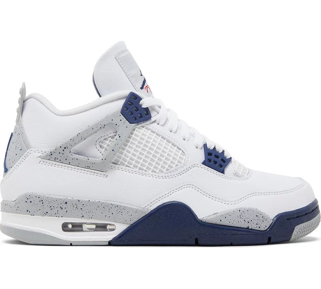 Nike Mens Air Jordan 4 Retro Sneakers - 'Midnight Navy'