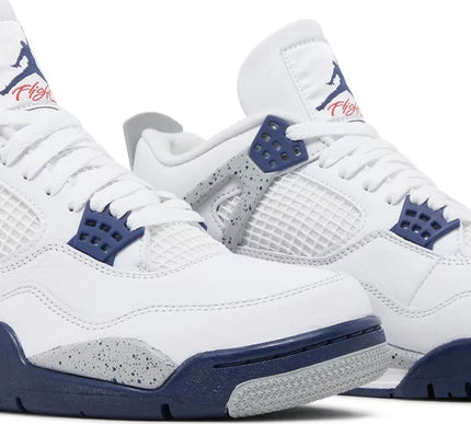 Nike Mens Air Jordan 4 Retro Sneakers - 'Midnight Navy'