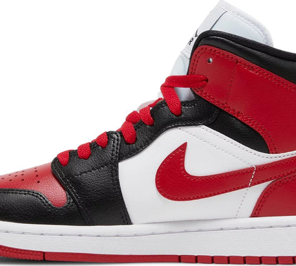 Nike Womens Air Jordan 1 Mid Sneakers - 'Alternate Bred Toe'