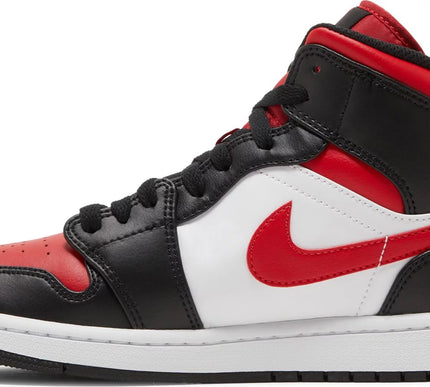 Nike Mens Air Jordan 1 Mid Sneakers - 'Bred Toe'