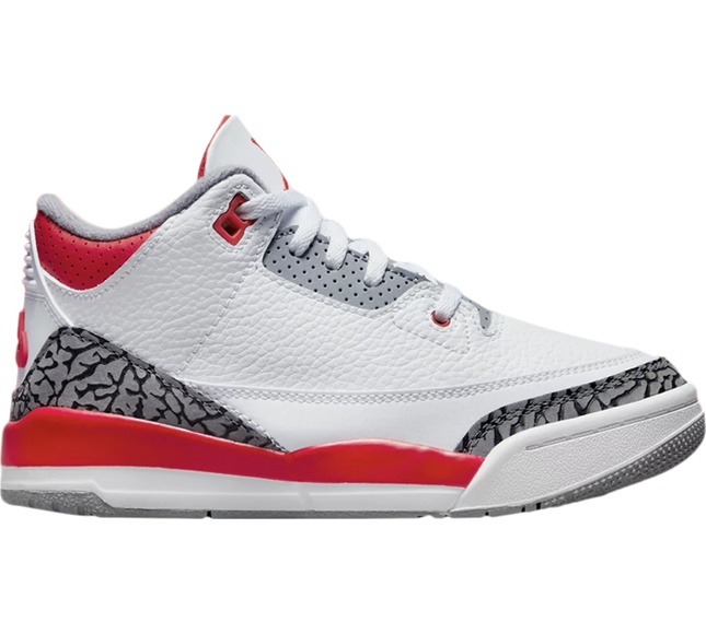 Nike Pre School Kids Air Jordan 3 Retro Sneakers - 'Fire Red' 2022