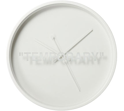 Virgil Abloh x IKEA MARKERAD "TEMPORARY" Wall Clock White