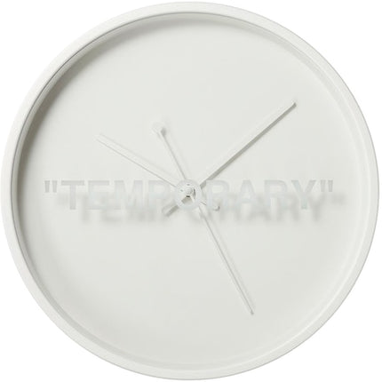 Virgil Abloh x IKEA MARKERAD "TEMPORARY" Wall Clock White