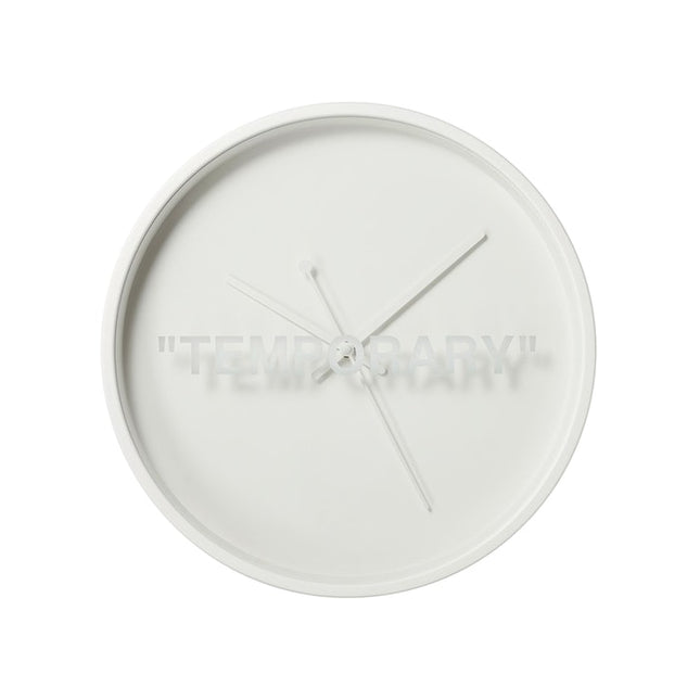 Virgil Abloh x IKEA MARKERAD "TEMPORARY" Wall Clock White