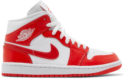 Nike Womens Air Jordan 1 Mid Sneakers - 'Habanero Red'