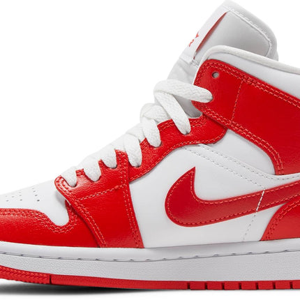 Nike Womens Air Jordan 1 Mid Sneakers - 'Habanero Red'